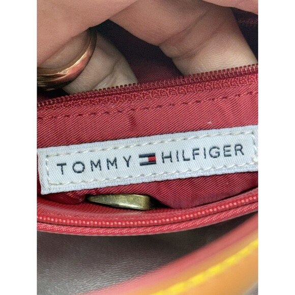 Tommy Hilfiger RED MINI CLUTCH HANDBAG PURSE VINTAGE - Picture 11 of 13